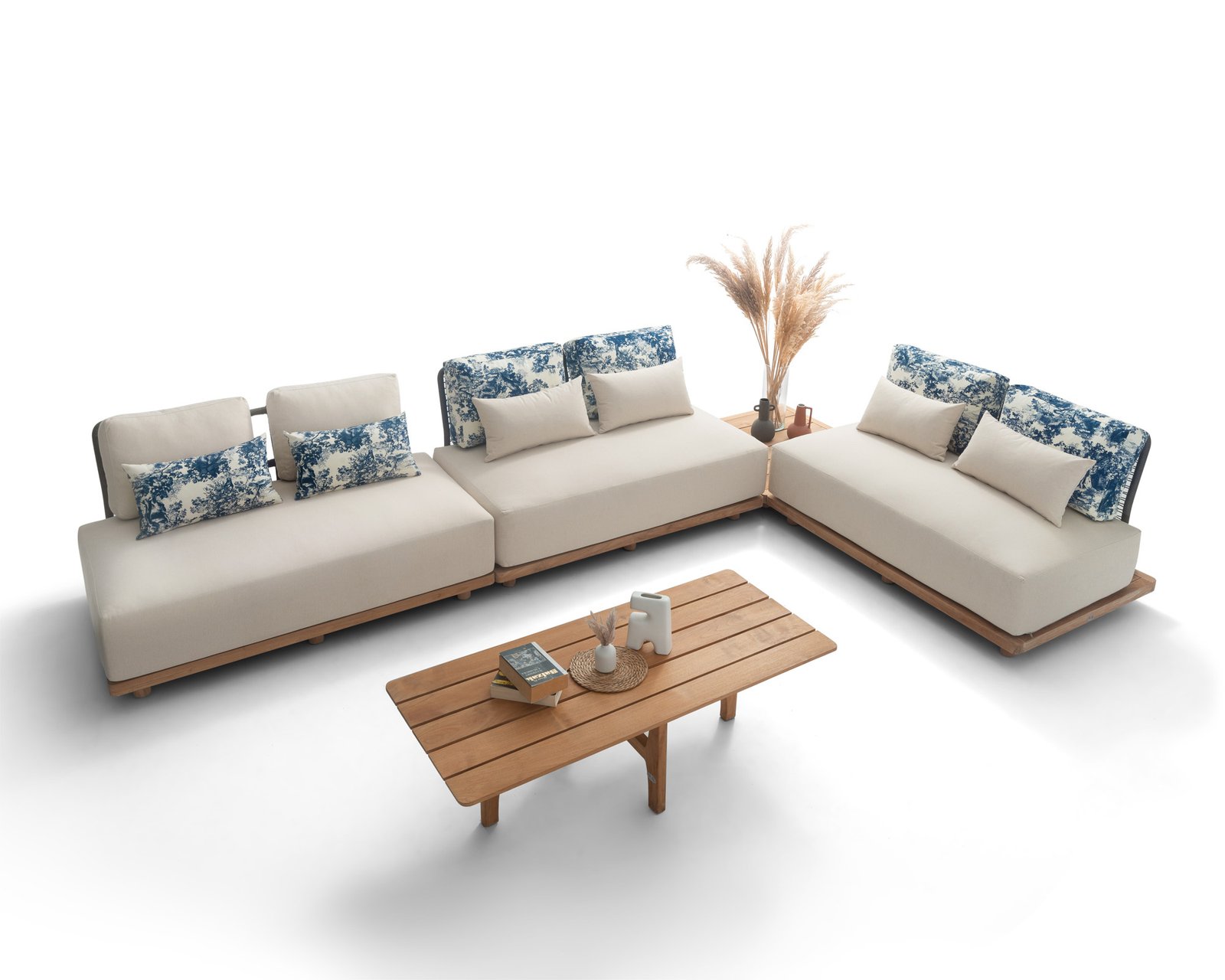 SUAR | OASIS Modular Sofa – Divan Modular Outdoor Luksoz prej Druri Tik