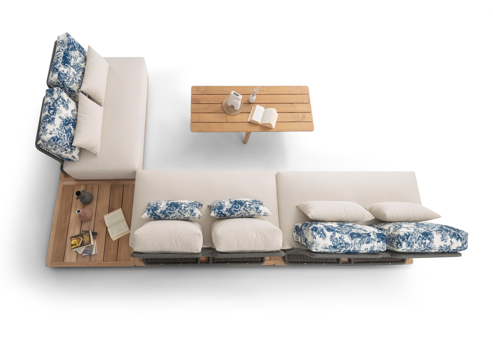 SUAR | OASIS Modular Sofa – Divan Modular Outdoor Luksoz prej Druri Tik