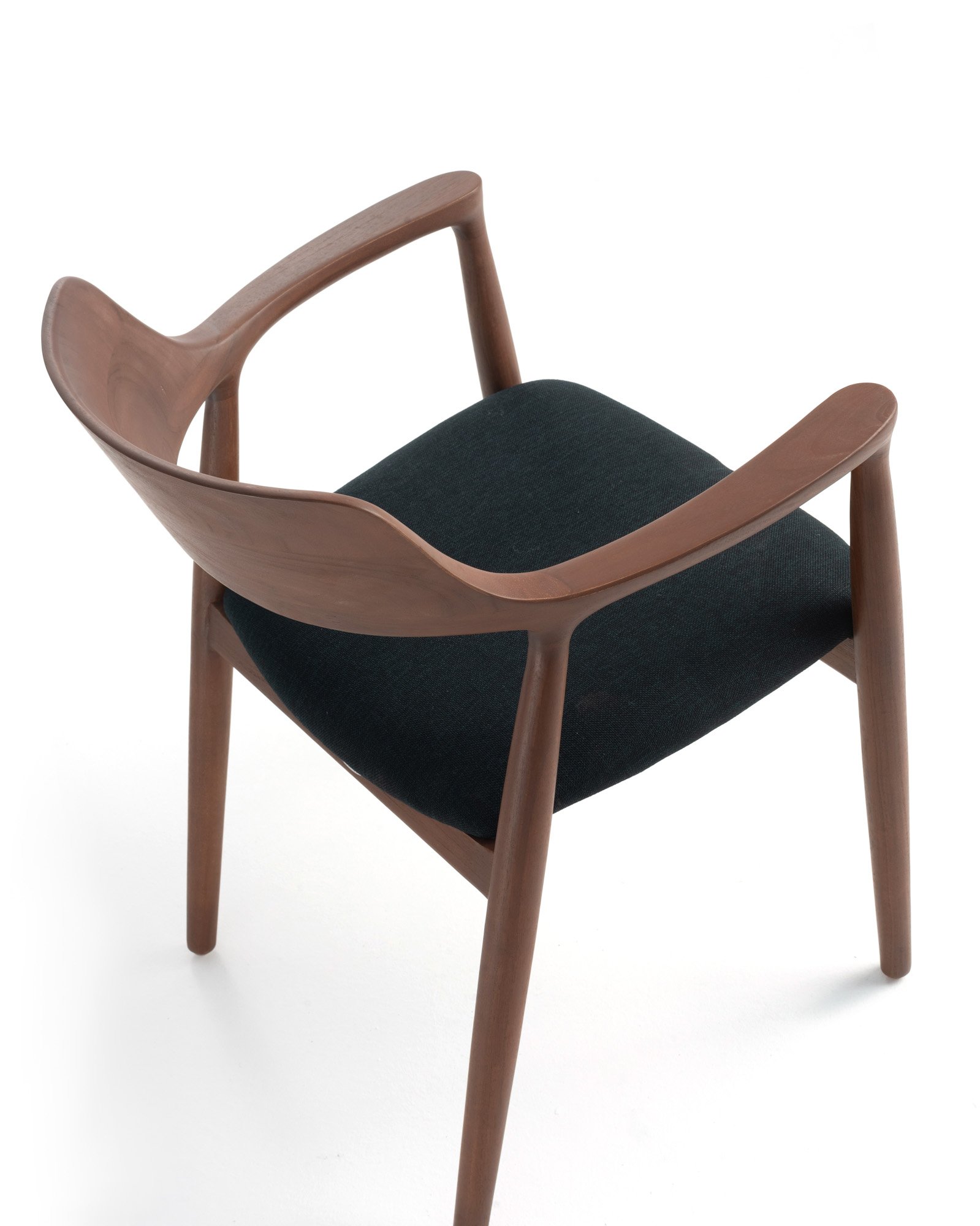 Heroshima Dining Chair - Cushion Seat Walnut Thumbnail