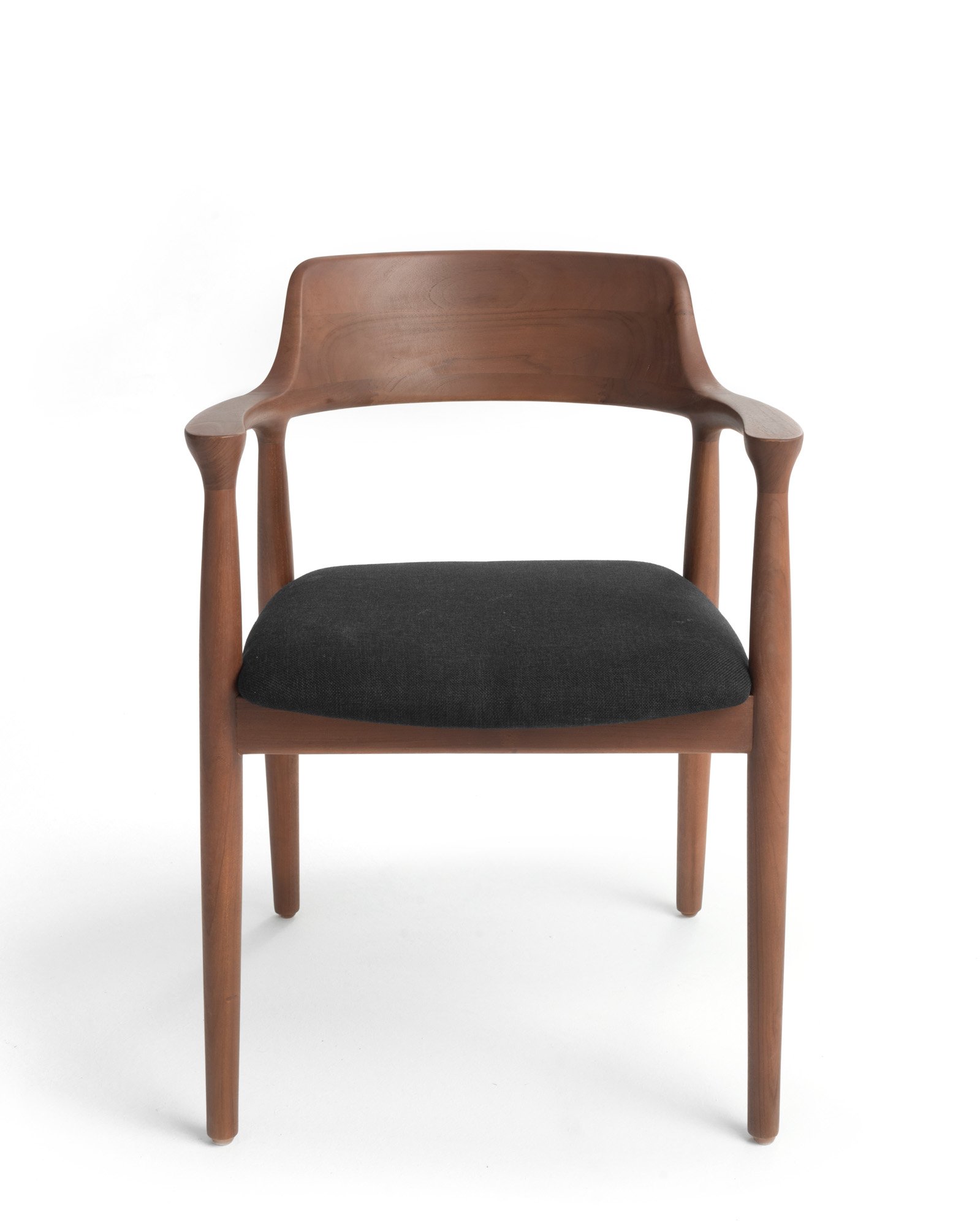 Heroshima Dining Chair - Cushion Seat Walnut Thumbnail