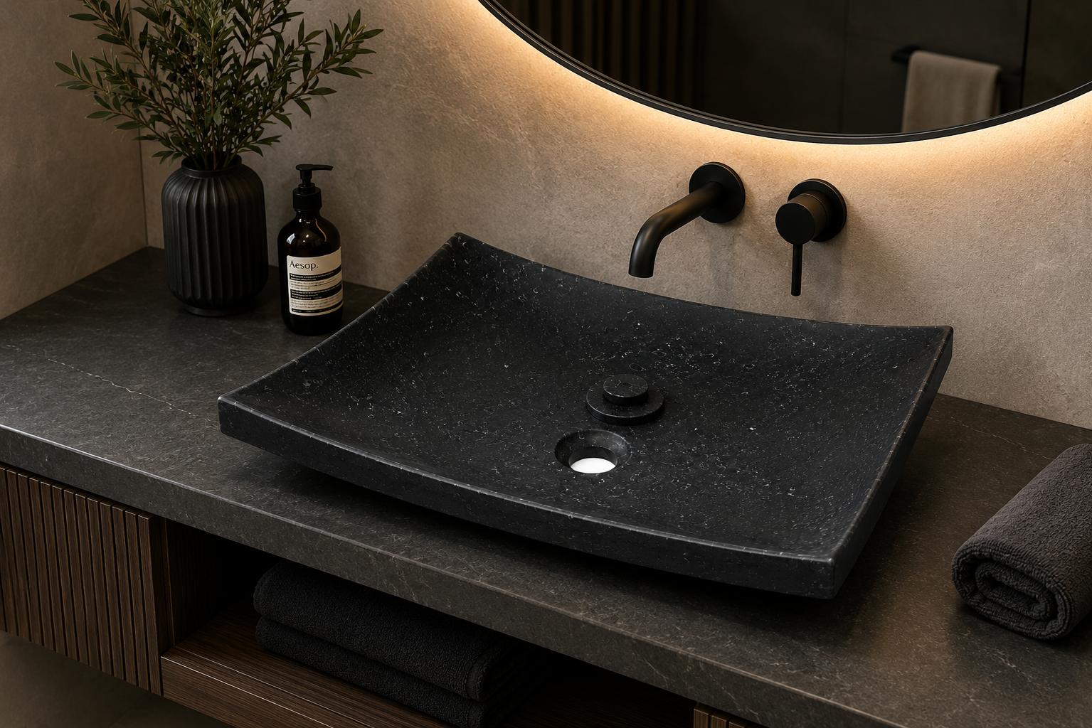 MARBLE ZEN SINK BLACK Thumbnail