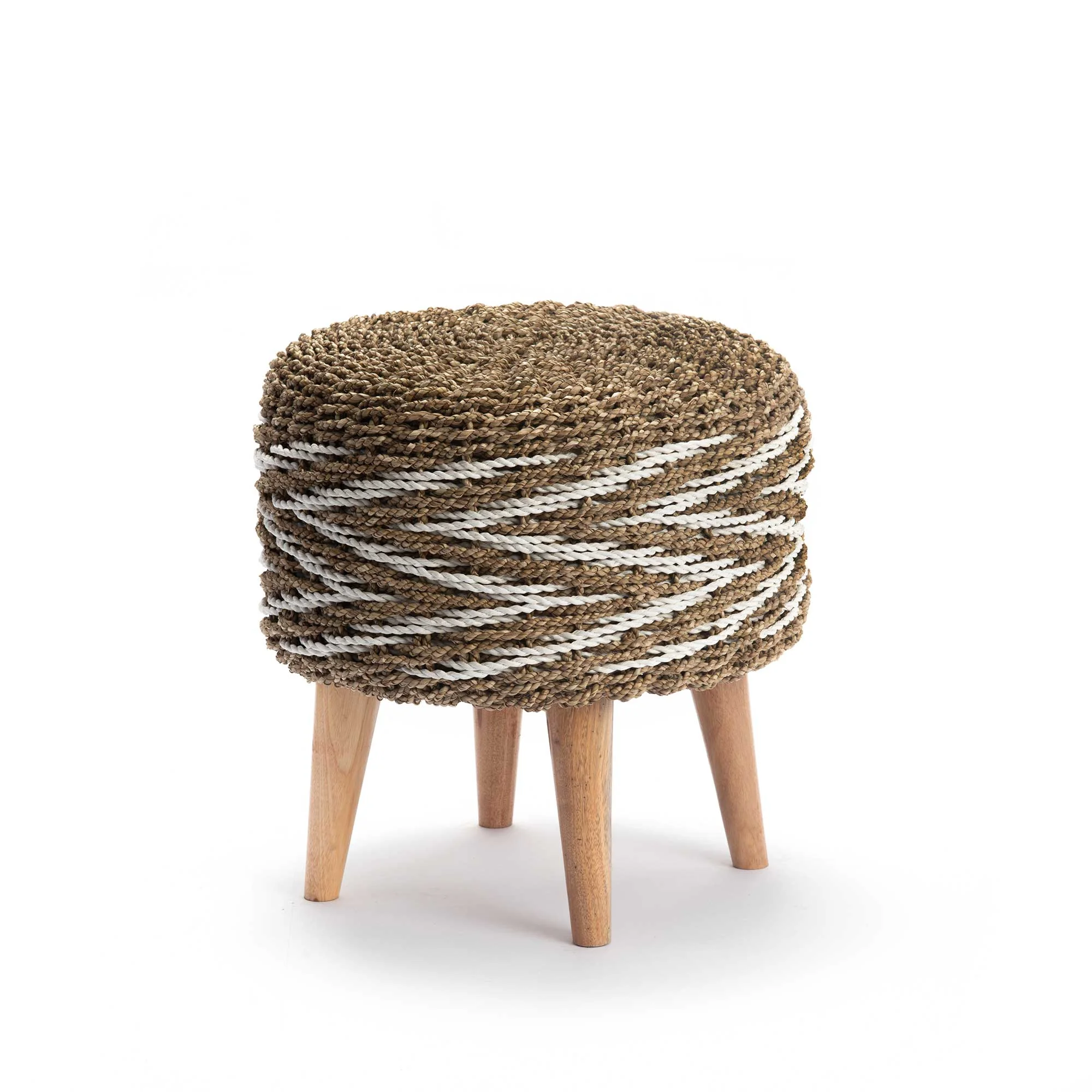 STOOL WITH SOLID TEAK BRANCH LEGS 2