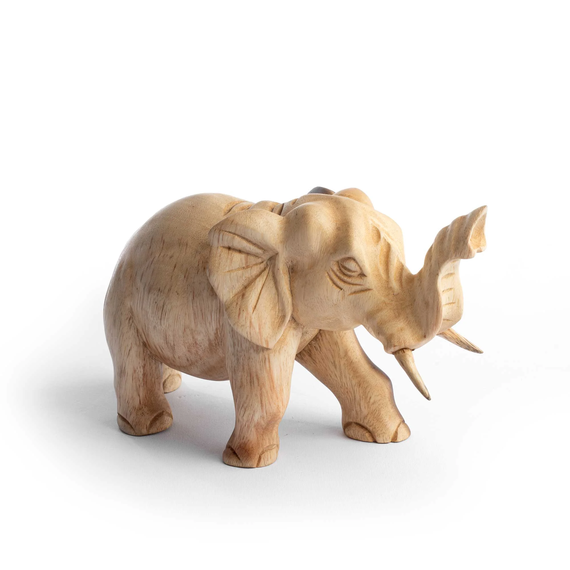 HAND-CARVED ELEPHANT STATUE