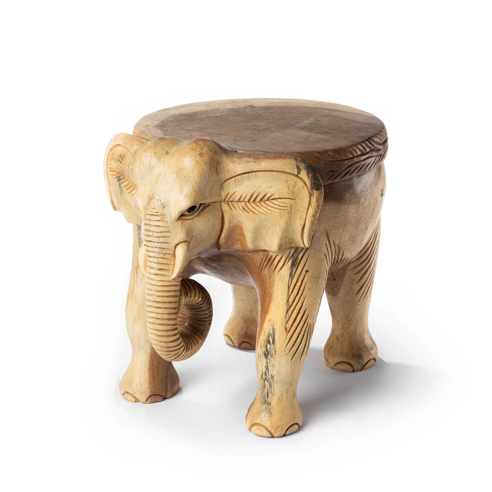 ELEPHANT CARVED SUAR COFFEE TABLE