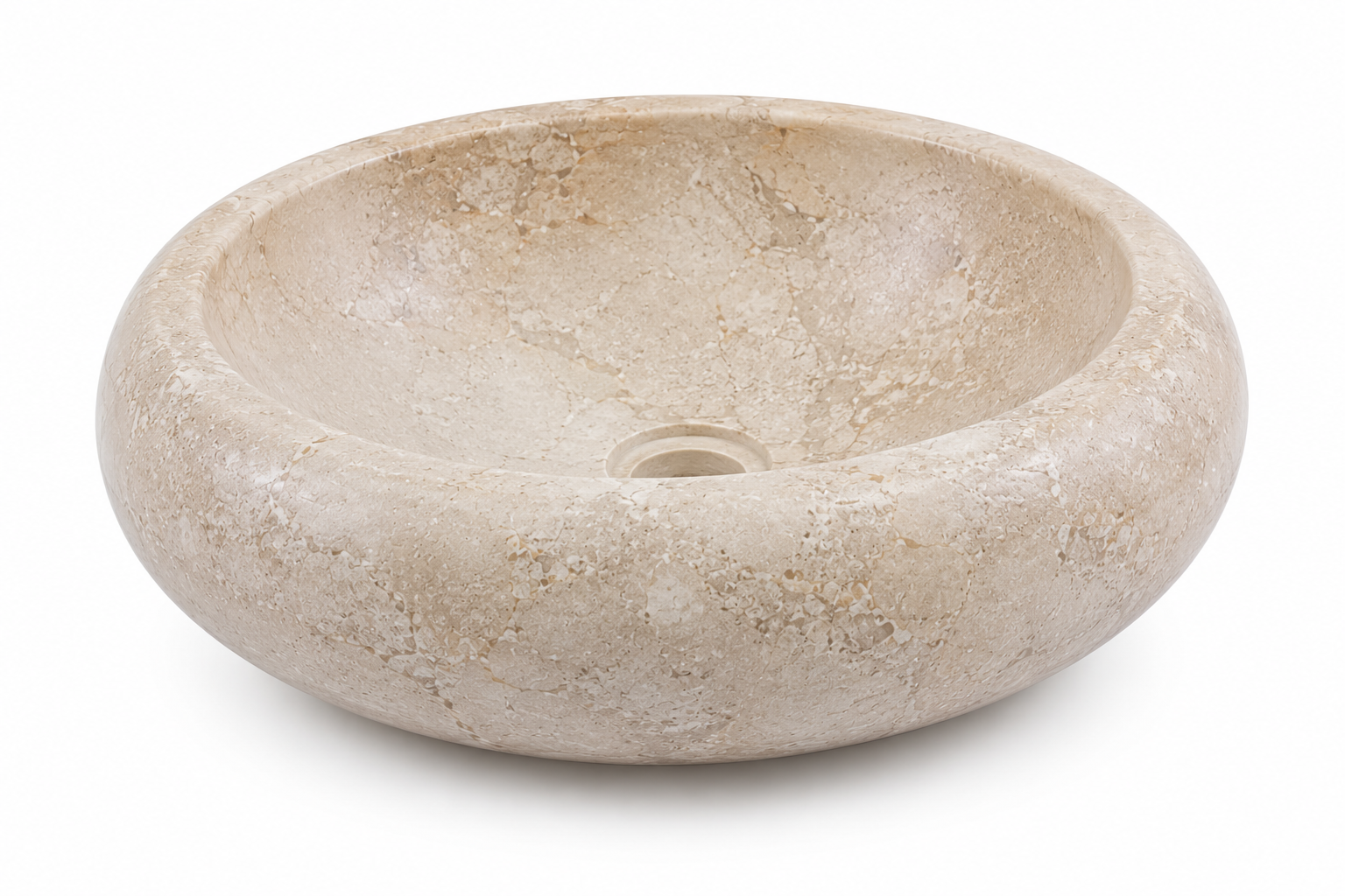 MARBLE SINK DONUT FULLPOLISH  white