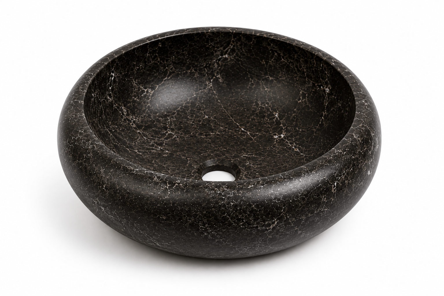 MARBLE SINK DONUT FULLPOLISH  black